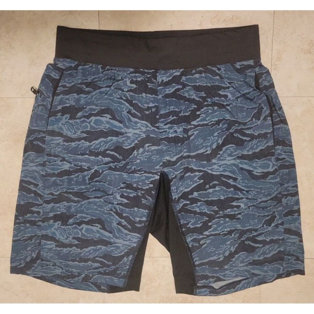 Lululemon T.H.E Short Linerless 9" Performance Shorts Small Blue Mens M7Y50S